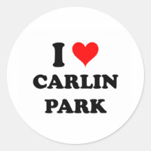 I Love Carlin Park Round Stickers