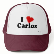 I Love Carlos hats
