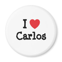 I love Carlos heart custom personalized magnets