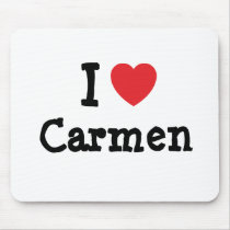 I love Carmen heart custom personalized mousepads