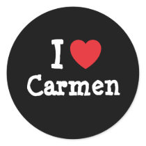 I love Carmen heart T-Shirt stickers