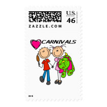 I Love Carnivals Tshirts and Gifts Postage Stamps