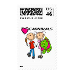 I Love Carnivals Tshirts and Gifts Postage Stamps