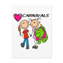 I Love Carnivals Tshirts and Gifts postcards
