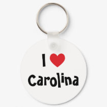 I Love Carolina Keychain