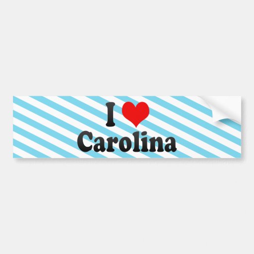 I Love Carolina, Puerto Rico Bumper Stickers