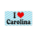 I Love Carolina, Puerto Rico Custom Address Labels