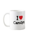 I love Carolyn heart T-Shirt mugs