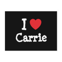I love Carrie heart T-Shirt postcards
