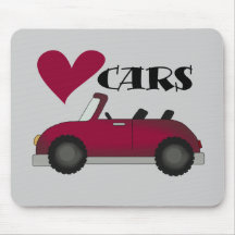 I Love Cars Tshirts and Gifts Mouse Pad