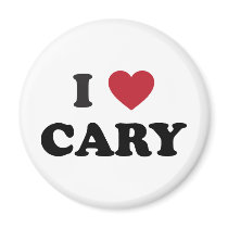 I Love Cary North Carolina Refrigerator Magnet