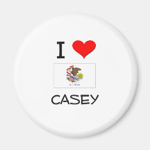 I Love CASEY Illinois Magnets