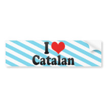 I Love Catalan Bumper Stickers