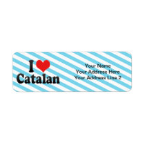 I Love Catalan Return Address Labels