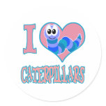 I Love caterpillars Sticker