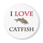 I Love Catfish Fridge Magnet