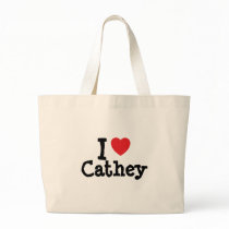 I love Cathey heart T-Shirt bags