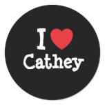 I love Cathey heart T-Shirt Sticker