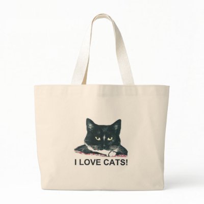 I LOVE CATS! CANVAS BAG by mrsheldo