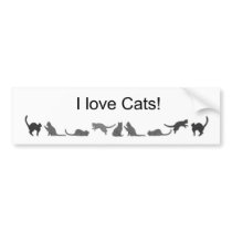 I love Cats bumper sticker bumper stickers