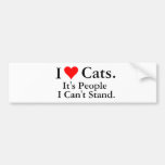 I Love Cats Bumper Stickers