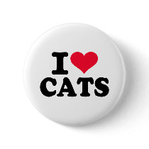 I love Cats Button