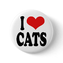 I Love Cats buttons by ilovethisshirt I Love Cats buttons