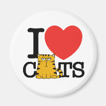 I Love Cats Fridge Magnets