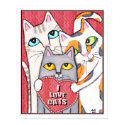 I Love Cats Heart posters by jamiecreates1 I Love Cats Heart posters