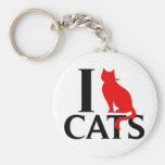 I Love Cats Key Chain