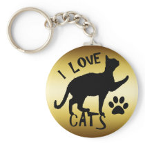 I LOVE CATS KEY CHAINS