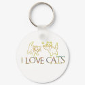 I LOVE CATS keychains