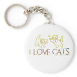 I LOVE CATS keychains