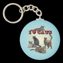 I love Cats keychains