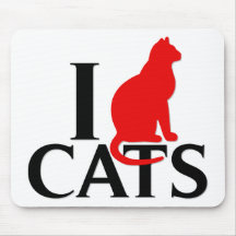 I Love Cats Mousepads