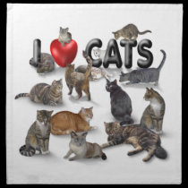 I love Cats napkins