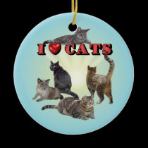 I love Cats ornaments