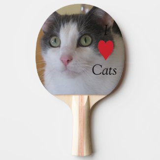 I Love Cats Ping Pong Paddle
