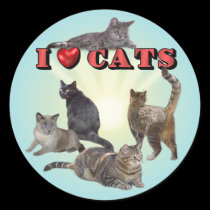 I love Cats stickers