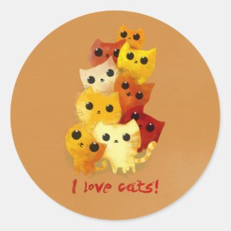 I love Cats Stickers