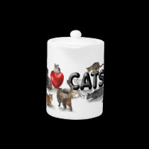 I love Cats teapots