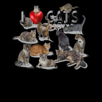 I love Cats t-shirts by aura2000 I love Cats t-shirts