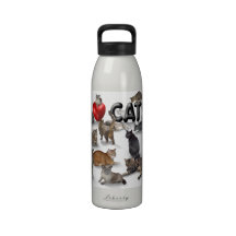 I love Cats Reusable Water Bottles