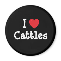 I love Cattles heart custom personalized magnets