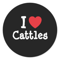 I love Cattles heart custom personalized stickers