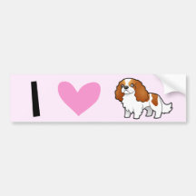 I Love Cavalier King Charles Spaniels Bumper Sticker