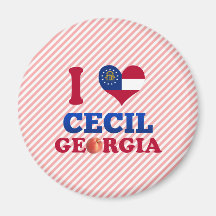 I Love Cecil, Georgia Fridge Magnets