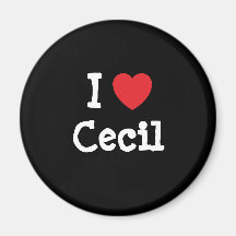 I love Cecil heart T-Shirt Refrigerator Magnets