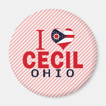 I love Cecil, Ohio Refrigerator Magnet