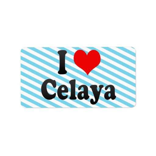 I Love Celaya, Mexico. Me Encanta Celaya, Mexico Personalized Address Label